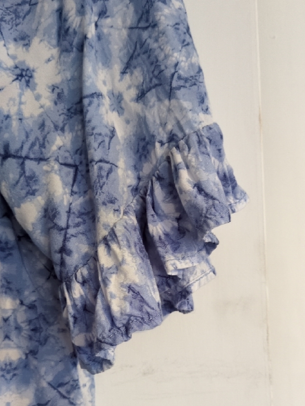 beachlunchlounge Blue and White Printed Peasant Tunic - Picture 2 of 6